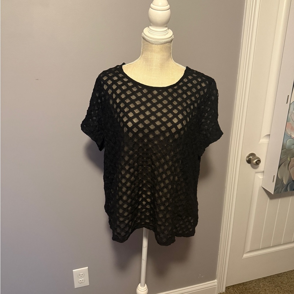 Torrid Mesh Black Lace Women's Top